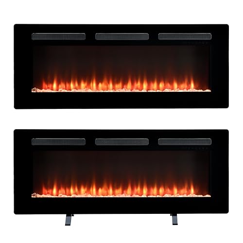 Dimplex Sierra Elektrokamin 48'/122cm - 1300/1600W Hitze - LED Flammeneffekt - Einbauen, Aufhängen oder Freistehend - App Bedienung - – Optionen für Holzscheit-, Kiesel- oder Kristallbrennstoffbett