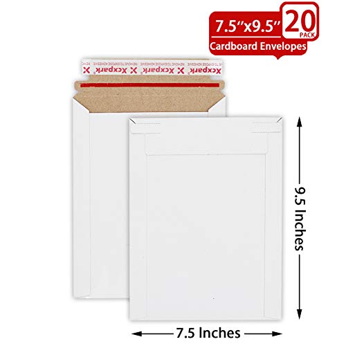 Xxcxpark-20-Pack-Rigid-Mailers-95x75-inches-Self-Seal-Photo-Document-Mailers-Premium-Cardboard-Keep-Flat-Envelopes-for-Photos-Pictures-Papers-Files-CD