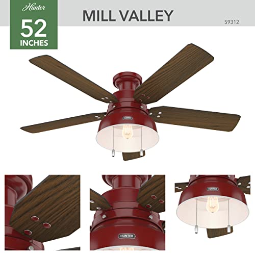 Hunter-Fan-Company-Hunter-59312-52-Mill-Valley-Ceiling-Fan-with-Light-Large-Barn-Red Hunter Fan Company Hunter 59312 52 Mill Valley Ceiling Fan with Light Large Barn Red