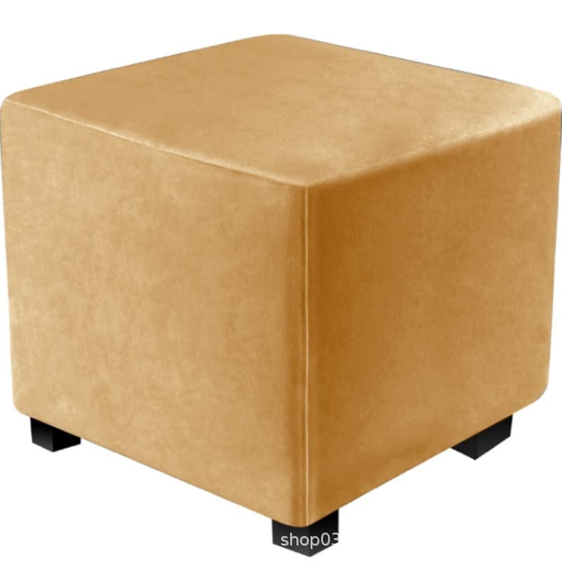 Funda de Puff elástica de 40x40 Fundas otomanas cuadradas Funda de Reposapiés cuadradas Cubierta reposapiés para Sofa (Color : #9, Size : 33-45cm)