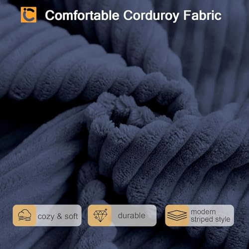 COMAX Folding Sofa Bed Queen, 4-in-1 Foldable Floor Couch Convertible Futon Sofa with Armrests, Sleeper Mattress Fold Out Chair Bed Comfy Portable Lounge Guest for Living Room Bedroom, Navy Blue