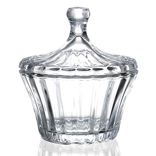 Diamond Star Candy Dish Small Decorative Glass Jar with Lid Candy Buffet Storage