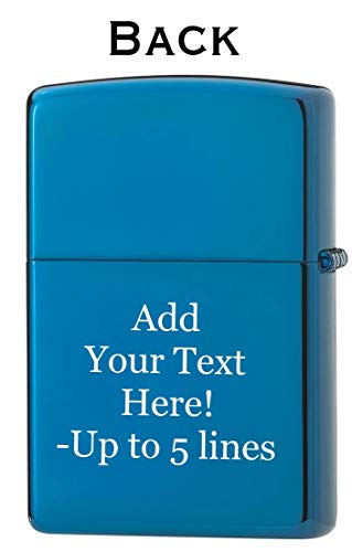 Encendedor Zippo azul personalizado de latón miniatura 2
