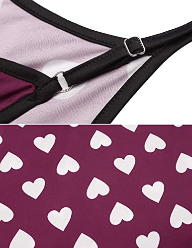 Ekouaer Nightgown For Women Sexy Sleepwear Soft Sleeveless Sleepshirt Short Chmiese Satin Nightie(Purple Love,Small) #TOP4