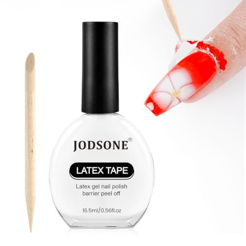 JODSONE Liquid Latex for Nails, 16.5ml Peel Off Cuticle Guard, Nail Polish Barrier for Manicure and Nail Art