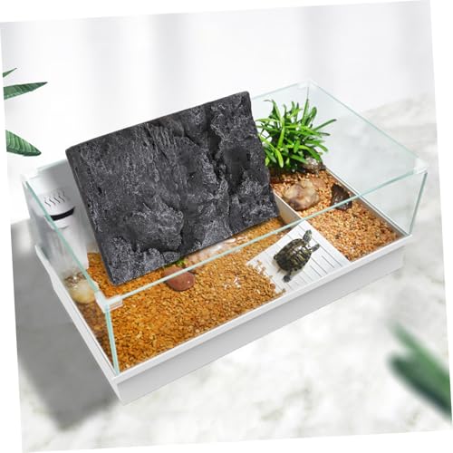 Fondo negro para tanque de reptiles y tortugas acuáticas con relieve 3D 6