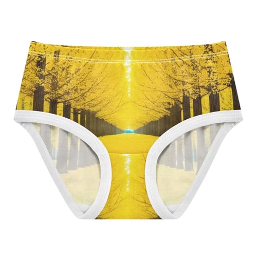 Golden Ginkgo Trees Girls Underwear Toddler 2t Cotton Panties Little Girl Personalized Briefs Kids Undies