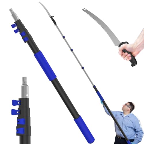 SKGPOLE 26FT Reach Pole Saws for Tree Trimming, Manual Pruning Pole Saw with 5-20FT Telescoping Extension Pole, Tree Pruner Tree Trimmer with 19' 3X Detachable Saw for Yard Garden Trees Palms Shrubs