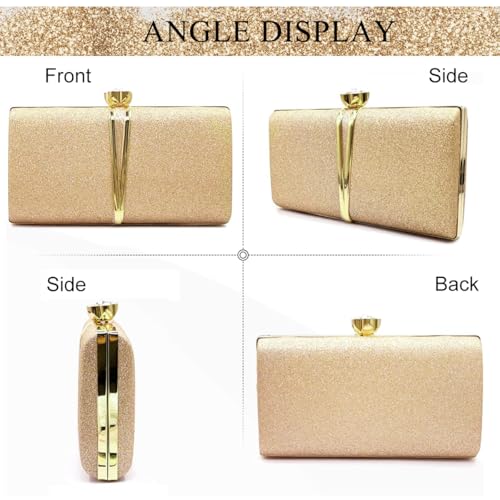 Image of PALAY Sling Bag for Woman Small Evening Purse Handbags Soft Leather Ruched Bag Bridal Clutch Party Prom Crossbody Purses