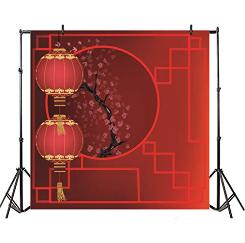 AOFOTO Fondos Fotográficos 8x8 pies Rojo Lunar miniatura 2