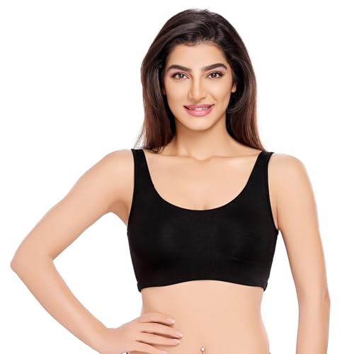 Image of juliet Non Padded Full Coverage Sports Bra for Women | Slip on Bra | Low Impact High Coverage Wireless Support Sports Bra JS 90