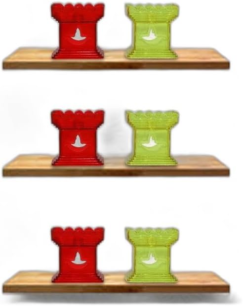 2 in 1 Water Sensor Tulsi Vrindavan Diyas | (Set of 12) 3D Refection Tulsi Diya for Diwali Decoration, Home Decor, Puja, Gifting (|Design - for Home and Kitchen