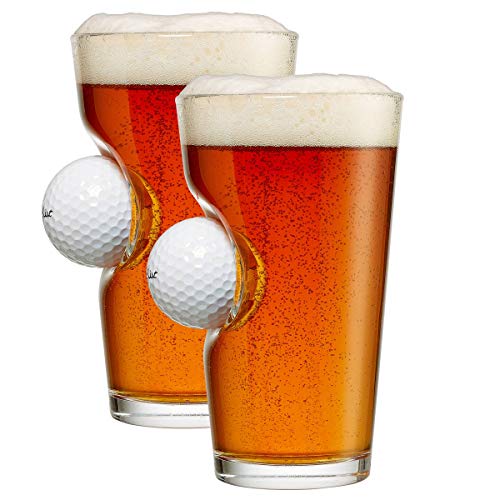 BenShot Golf Ball Pint Glass - Set of 2