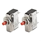 Oniissy Drucktasten-Schutzschalter, 2,5 A, 3 A, 5 A, manueller Reset-Schalter mit Überlastschutz für Geräte, Kupferkontakte, schwarz, ABS (2,5 A)