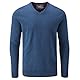 Charles Wilson Feinstrick Baumwollpullover mit V-Ausschnitt für Herren (L, Dark Blue (0422))