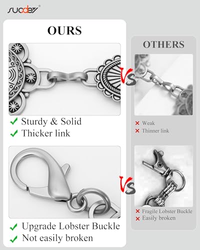 SUOSDEY Western Concho Belts for Women Cowgirl Metal Waist Chain Belt for Boho Dresses Jeans Country Concert Outfits4