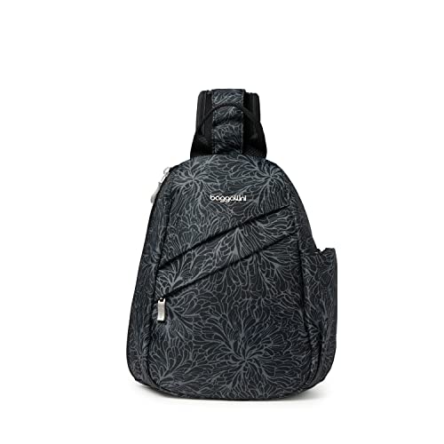 Image of Baggallini Medium Sling Backpack - 9 inchx11 inch Lightweight Sling Bag with Convertible Adjustable Shoulder Strap