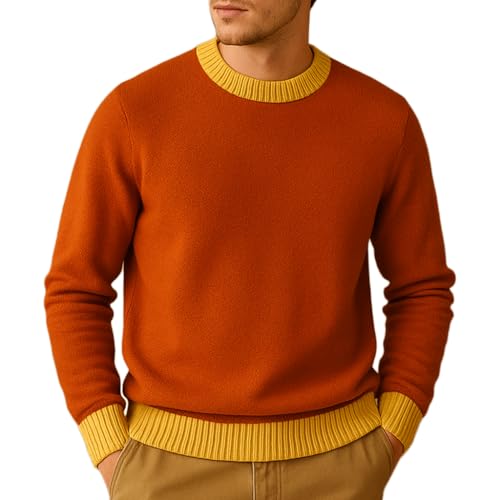 Unisex Knit Sweater – Crewneck and V-Neck Pullover Soft Knit Jumper for Fall and Winter – Sweater for Men and Women