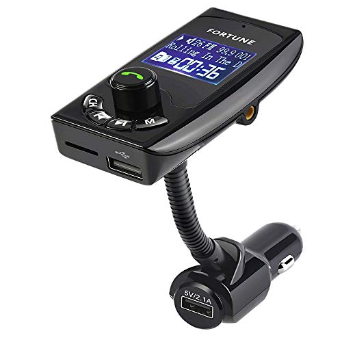 Bluetooth FM Transmitter For Car With 1.44 Inch Display ON OFF Switch Dual