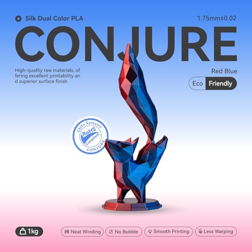 Image of Chitu Systems Conjure Silk Red Blue PLA Filament, Christmas Shiny Dual Color Filament, Using Reusable Spool Compatible with Bambu Lab Refill Filament, Diameters 1.75±0.02 mm 1KG 2.2lb