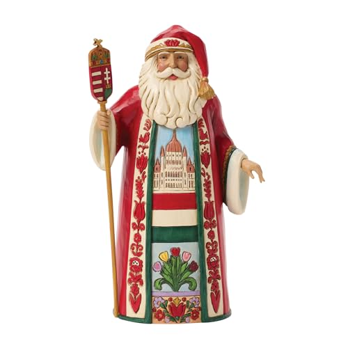 Image of Enesco Jim Shore Heartwood Creek Christmas Around The World Hungarian Santa Figurine, 7.2 Inch, Multicolor