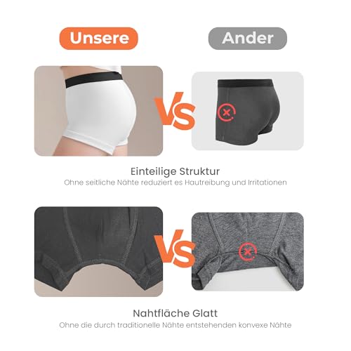 Desanlapi Garçon Boxer Coton Enfants sous-vêtements Doux Respirant Caleçons Boxeurs pour Garçon Confort Extensible 12 à 14 Ans Lot de 5 Noir Gris – vue 6