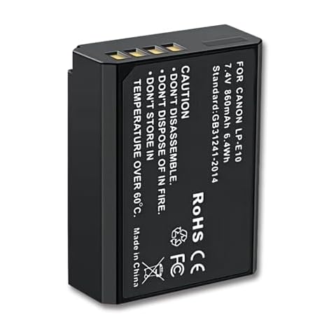 VALWORD LP-E10 Replacement Battery for Canon LP E10 Canon EOS Rebel T3 T5 T6 T7 T100 Kiss X50 X70 X80 X90 EOS 1100D 1200D 1300D 1500D 2000D 4000D (100% Compatible with Original) Cover
