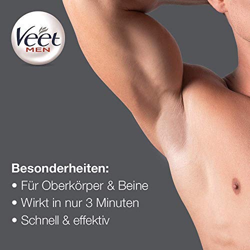 Foto von Veet for Men 400 ml Enthaarungscreme Sensitive für Männer schnelle und effektive Haarentfernung in nur 5-10 Minuten