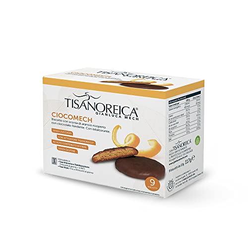 Gianluca Mech - Ciocomech, Galletas Energéticas Sin Gluten Con Sabor A Naranja - 9 Galletas