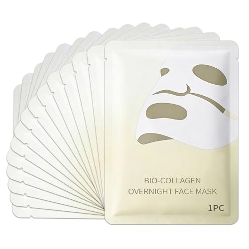 Luuma Kollagen Maske Original, Collagen Maske Overnight, Collagen Real Deep Mask, Hydrogel Gesichtsmaske-Anti-Aging, Hautstraffung, Glättet und Hydratisiert-für Alle Hauttypen (15 Stück)