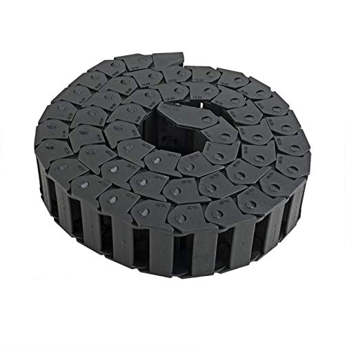 CNCCANEN R28 15mm x 30mm Black Plastic Cable Drag Chain Wire Carrier 1M Length for CNC