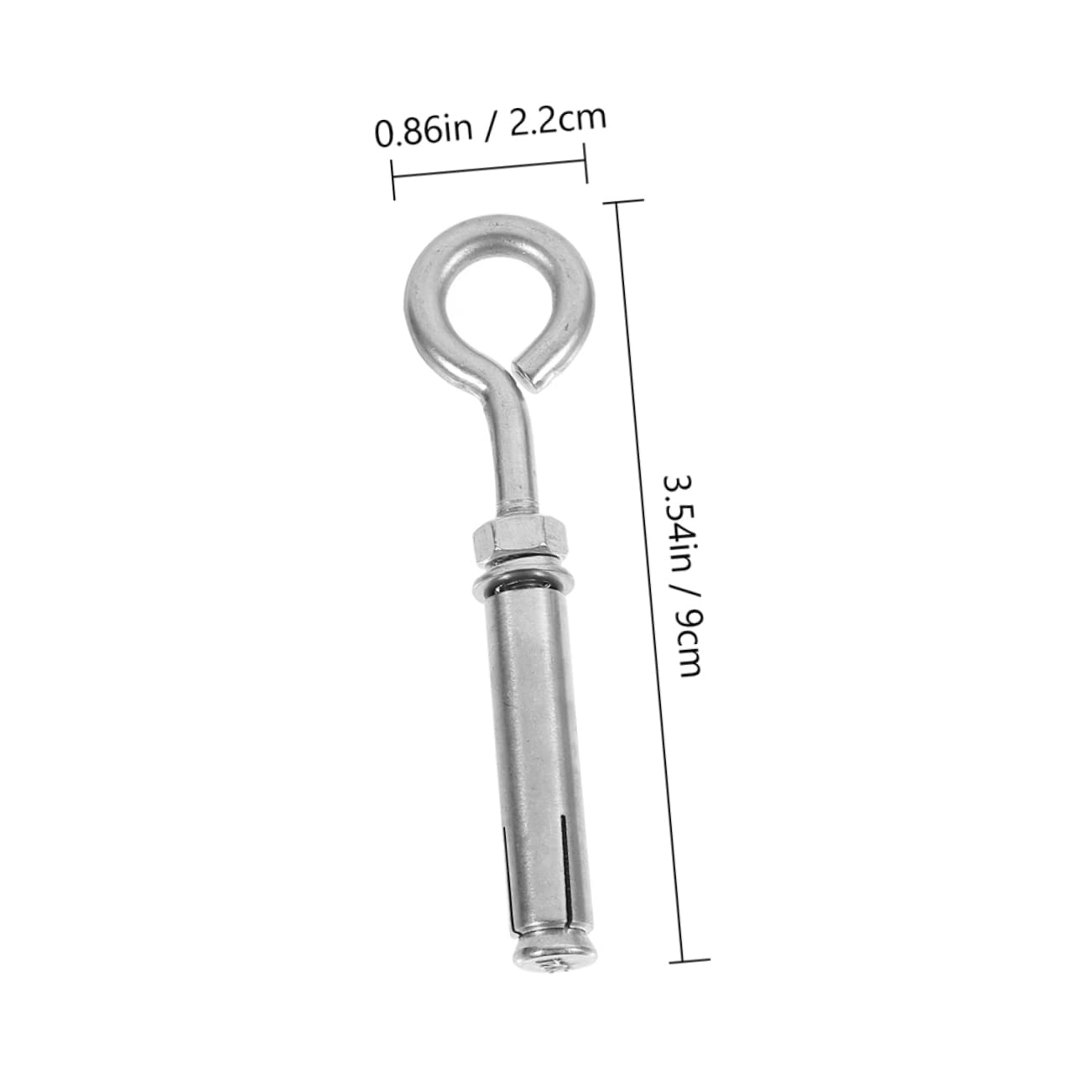 BELLIFFY 5pcs Stainless Steel Expansion Hook for Manhole Cover Lifting 304 Closed Loop Design Anti Fall Net Screw Bolts for Secure Installation