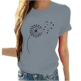Moda Mujer Primavera 2023 Camiseta de Manga Corta Mujer Blusa de Mujer Camiseta Deporte Manga Corta Camiseta Elegante Mujer Camisetas Originales tee Basic cómodo Jersey Playa T-Shirt tee Tops