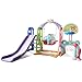 YQZ 6 in 1 Play Slide Climber And Swing Set Pallacanestro per Bambini Calcio Baseball Set, Easy Climb Stairs Installazione Facile Baby Playset Game Activity Center