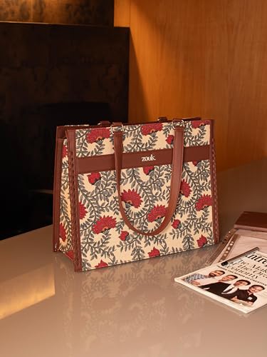 Image of ZOUK Boardroom Office Bag for Women | Big Size Business Tote | Laptop Up to 14 Inch | Water-Resistant | Stylish Handbag for Work & Travel |