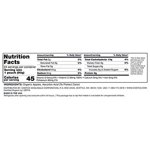 Kirkland Signature Organic Applesauce Pouch, 24 Count