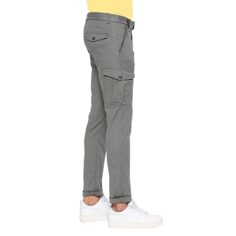 Image of BEEVEE Mens Fixed Waist Cargo Pant with D-Ring Belt.