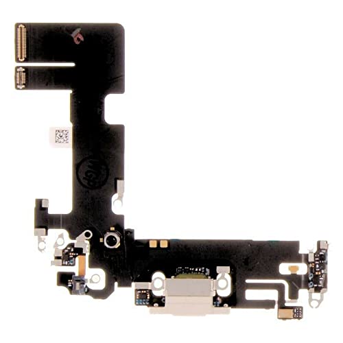 USB Dock Charging Port Flex Cable PCB Board Module Replacement Compatible with Apple iPhone 13 (White)