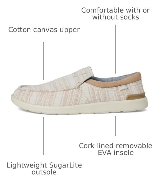Image of Sanuk Mens Hangout Lite Stripe