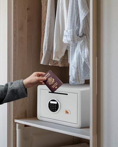 TIGERKING Drop Safe, Digital Safe With Keypad, White Small Safe Box- Deposit Cash Easily, Money Security Box For Home, Business, 1.2 Cubic Feet thumbnail 6