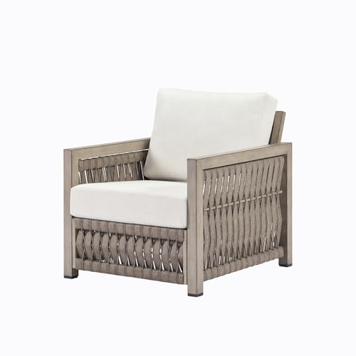 SEEHILL Patio Chair, Outdoor Aluminum Chair with...