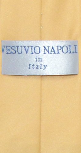Vesuvio Napoli Boy's CLIP-ON NeckTie Solid GOLD Color Youth Neck Tie2