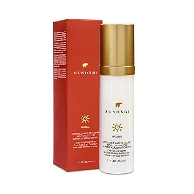 SUNDARI Gotu Kola and Geranium Moisturizer, 1.7 Fl Oz, Firming and Anti-Aging with Natural Botanicals, Reduce Fine Lines, Soft and Nourished Skin