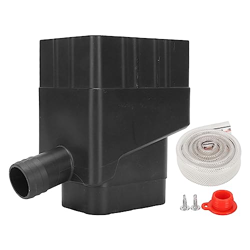Sistema de Recolección de Agua de Lluvia, Sistema de Conexión de Desvío de Bajante Estándar Juego de Desvío de Colector de Agua de Lluvia con Manguera de 40, Universal de 2 X 3 (Negro)