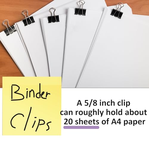 160 Pcs Mini Binder Clips, 15mm 5/8 Inch Small Binder Clips, Micro Size Office Clips, Small Spring Clamps for Documents, Food Bags, and Daily Use Organizer, Black image 7