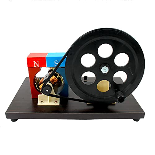 JYKCBP Handkurbel-DC/AC-Doppelstromgenerator-Modellbausatz, Magnetoelektrisches Demonstrationsgerät, Experimentelle Ausrüstung, Schulmaterial Für Physikunterricht Cover