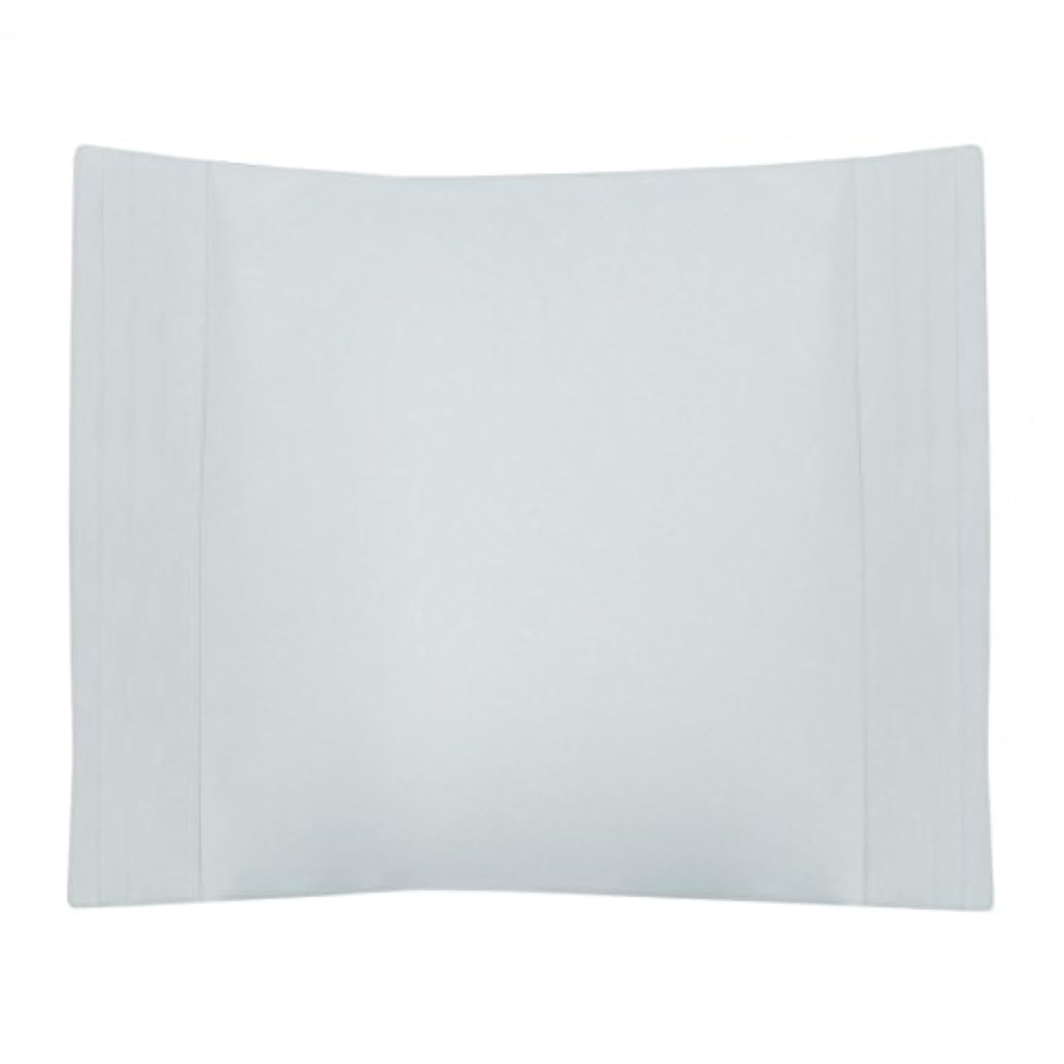 Taie d'oreiller satin de coton bleu gris 65x65 anti plis de sommeil et cheveux cassés