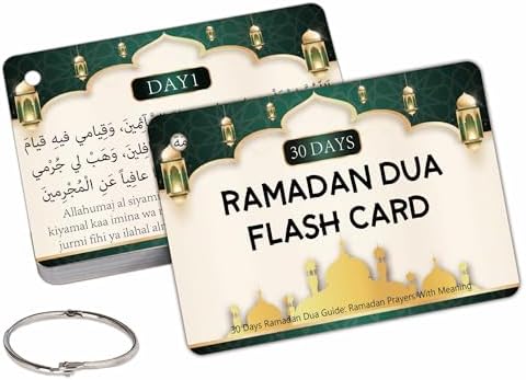 30 Daily Ramadan dua Card Set,Ramadan dua Cards Arabic & English with English meening for ...