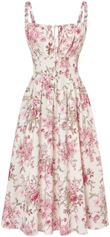 Scarlet Darkness Women's Floral Midi Dress Corset Sundresses 2026...