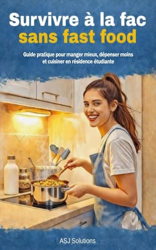 SURVIVRE À LA FAC SANS FAST FOOD: Guide pratique pour manger mieux, dépenser moins et cuisinier en résidence étudiante (French Edition)